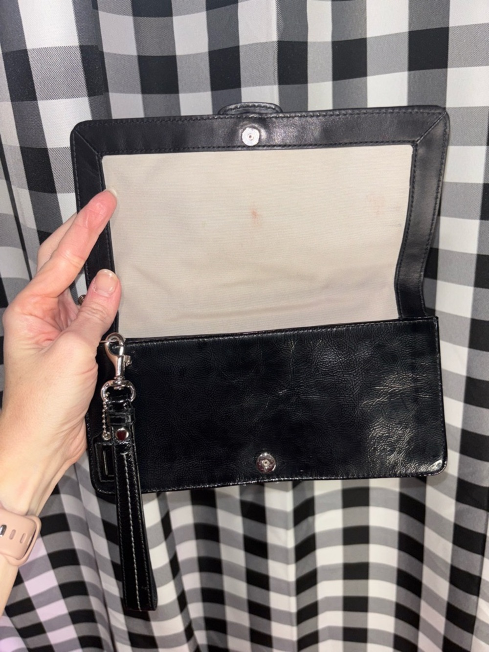 Coach Bleecker Black Patent Leather Wallet Clutch Y2K - Picture 3 of 7